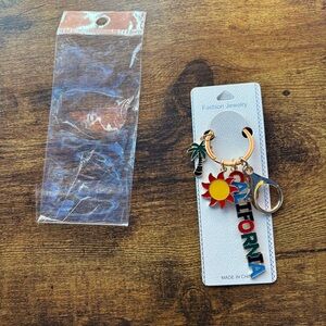 NWT Bag Charm California with Palm Tree Bag Charm